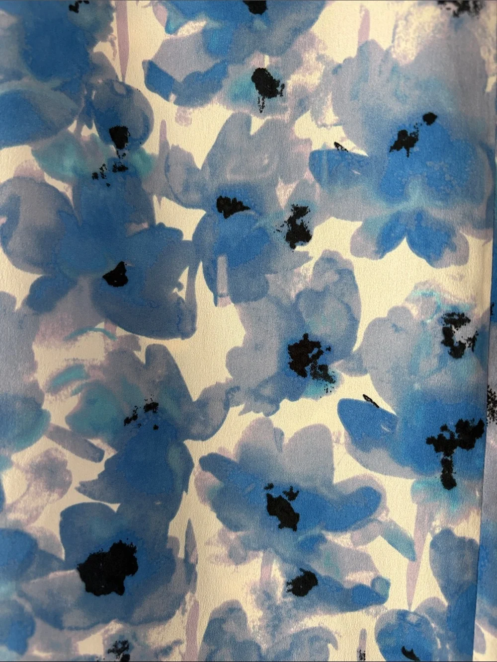 J. Crew Blue and White Floral Scoop Neck Sleeveless Blouse